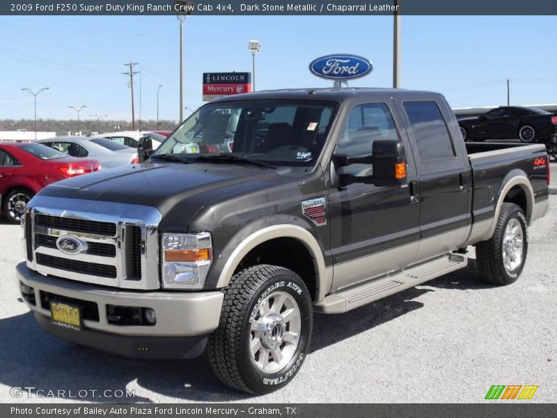 Dark Stone Metallic / Chaparral Leather 2009 Ford F250 Super Duty King Ranch Crew Cab 4x4