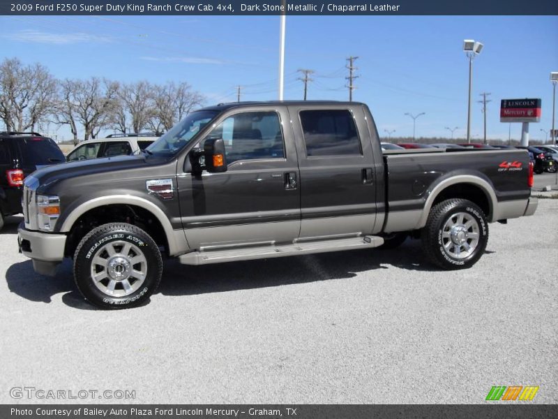 Dark Stone Metallic / Chaparral Leather 2009 Ford F250 Super Duty King Ranch Crew Cab 4x4