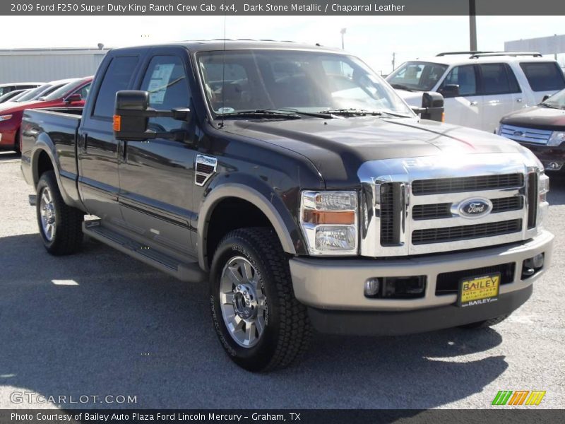 Dark Stone Metallic / Chaparral Leather 2009 Ford F250 Super Duty King Ranch Crew Cab 4x4