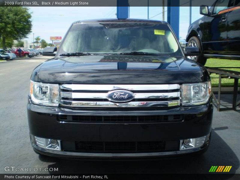 Black / Medium Light Stone 2009 Ford Flex SEL