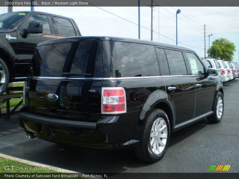 Black / Medium Light Stone 2009 Ford Flex SEL