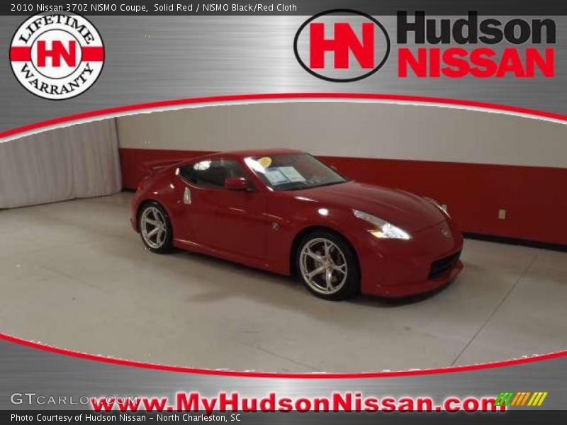 Solid Red / NISMO Black/Red Cloth 2010 Nissan 370Z NISMO Coupe