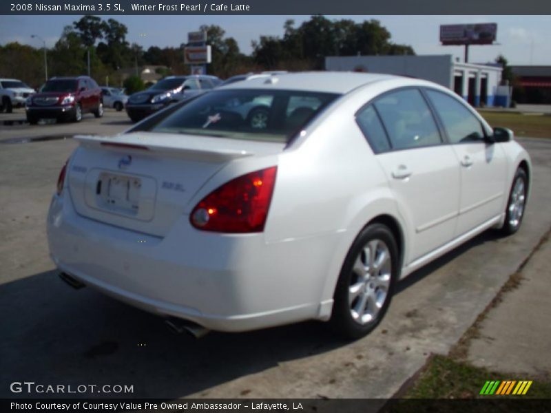 Winter Frost Pearl / Cafe Latte 2008 Nissan Maxima 3.5 SL