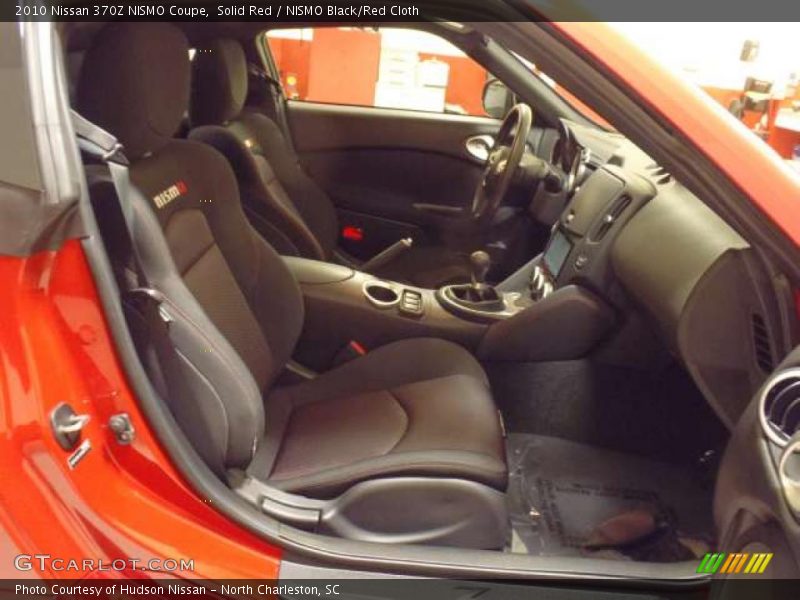 Solid Red / NISMO Black/Red Cloth 2010 Nissan 370Z NISMO Coupe
