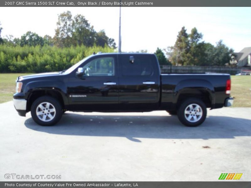 Onyx Black / Ebony Black/Light Cashmere 2007 GMC Sierra 1500 SLT Crew Cab