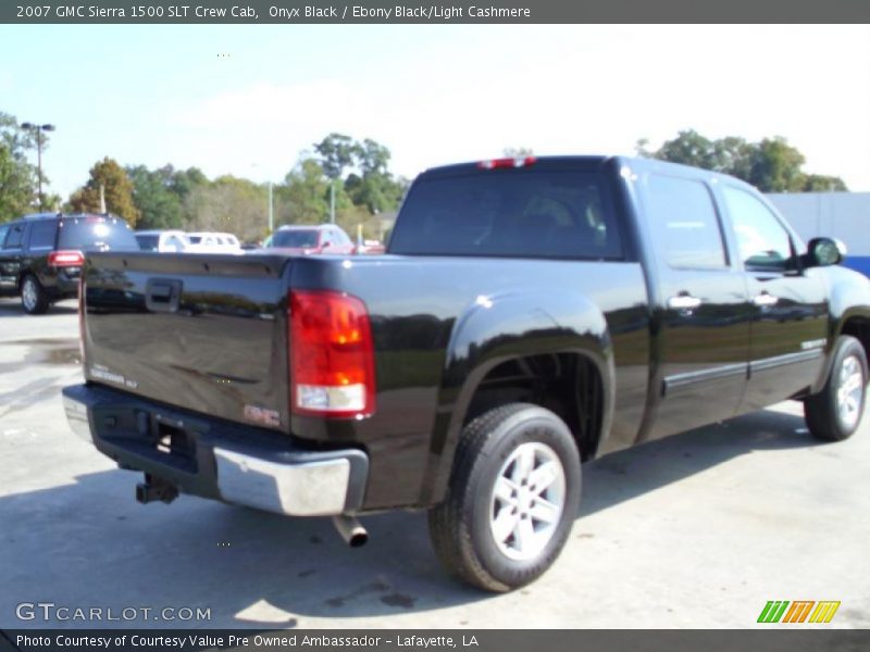 Onyx Black / Ebony Black/Light Cashmere 2007 GMC Sierra 1500 SLT Crew Cab