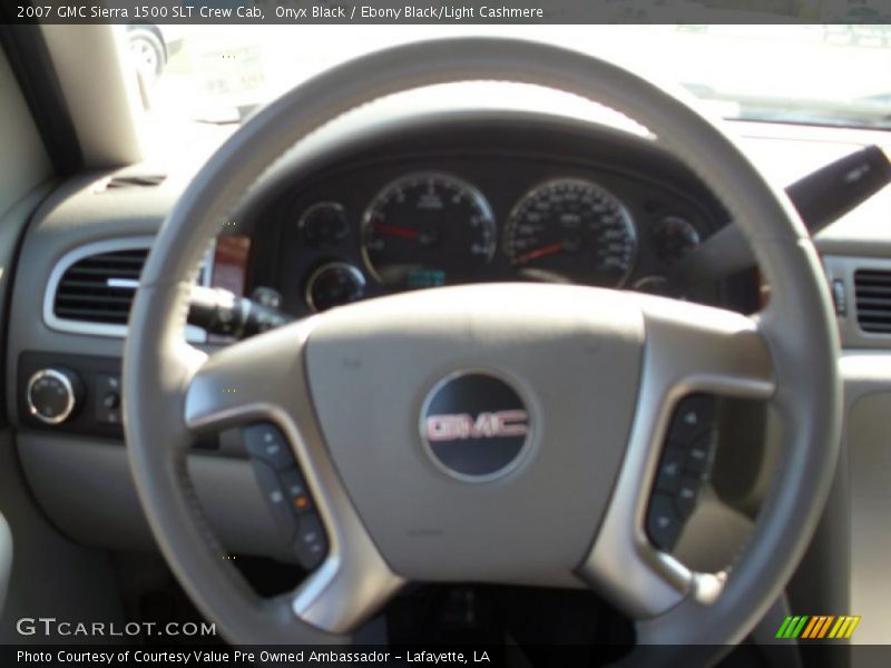 Onyx Black / Ebony Black/Light Cashmere 2007 GMC Sierra 1500 SLT Crew Cab