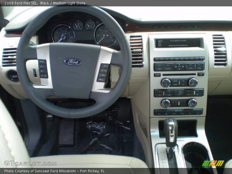 Black / Medium Light Stone 2009 Ford Flex SEL