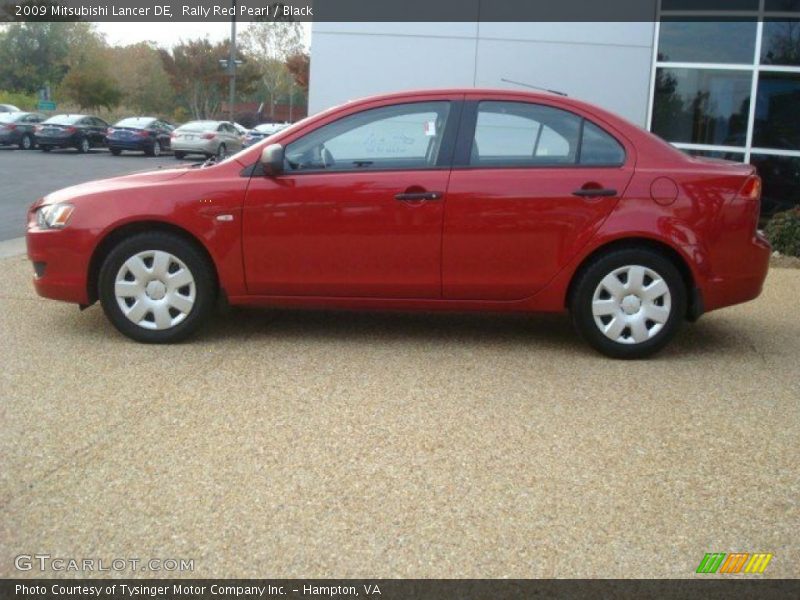 Rally Red Pearl / Black 2009 Mitsubishi Lancer DE