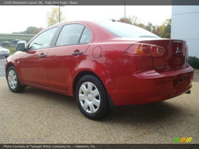 Rally Red Pearl / Black 2009 Mitsubishi Lancer DE