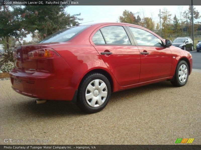 Rally Red Pearl / Black 2009 Mitsubishi Lancer DE