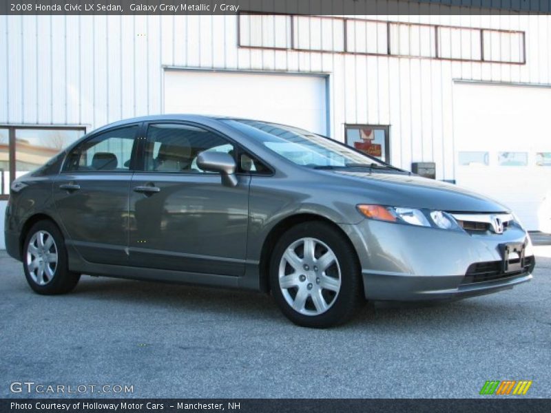 Galaxy Gray Metallic / Gray 2008 Honda Civic LX Sedan