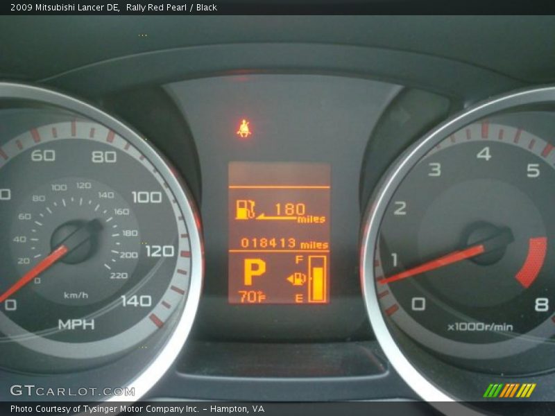 Rally Red Pearl / Black 2009 Mitsubishi Lancer DE