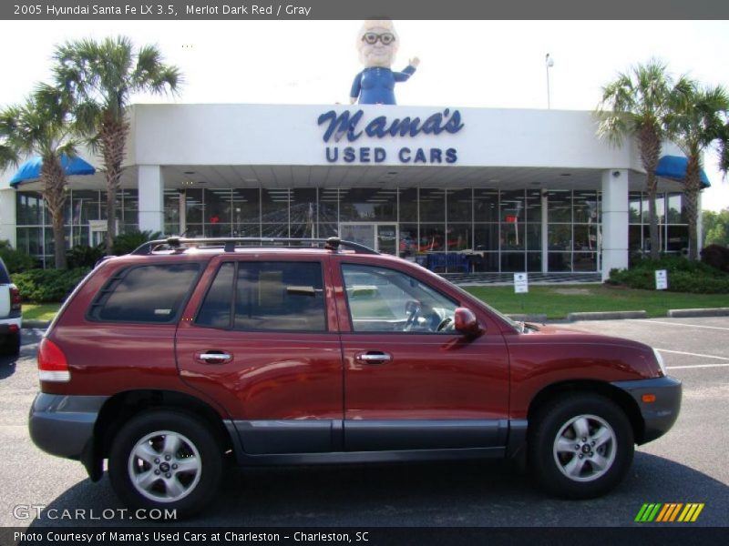 Merlot Dark Red / Gray 2005 Hyundai Santa Fe LX 3.5
