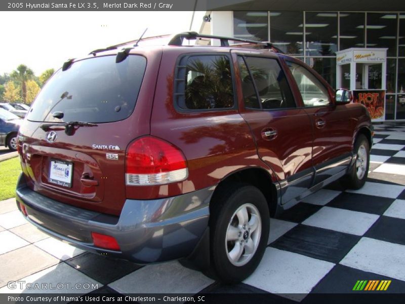 Merlot Dark Red / Gray 2005 Hyundai Santa Fe LX 3.5