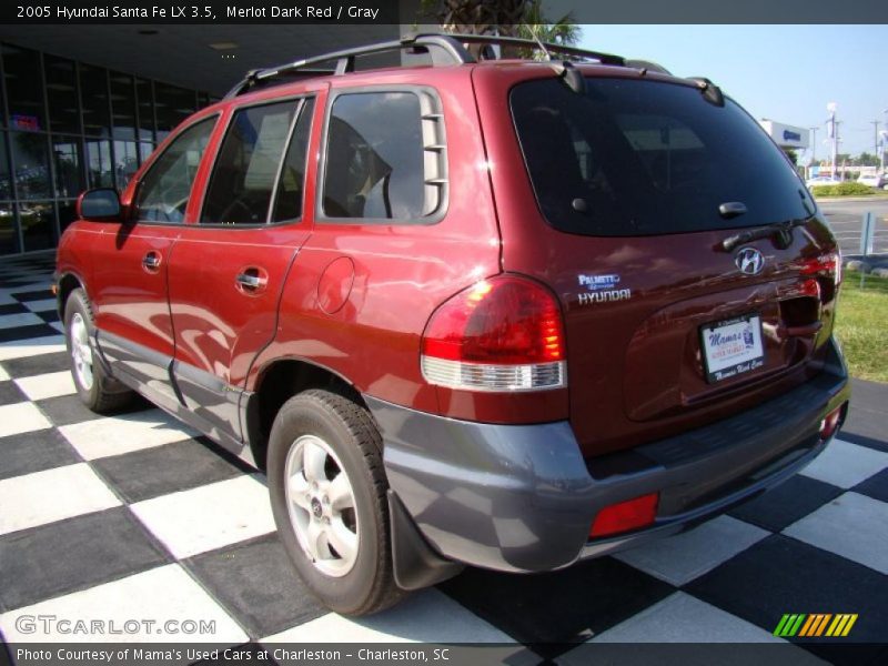 Merlot Dark Red / Gray 2005 Hyundai Santa Fe LX 3.5