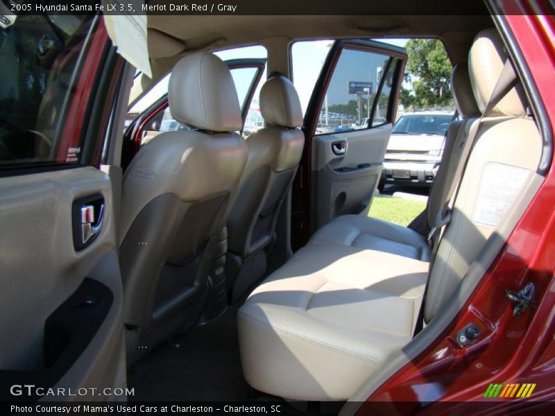 Merlot Dark Red / Gray 2005 Hyundai Santa Fe LX 3.5