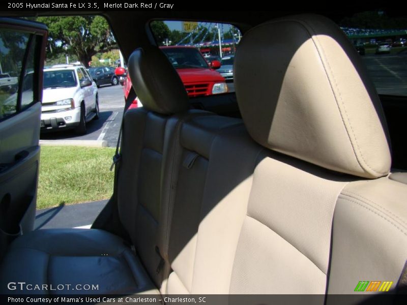 Merlot Dark Red / Gray 2005 Hyundai Santa Fe LX 3.5