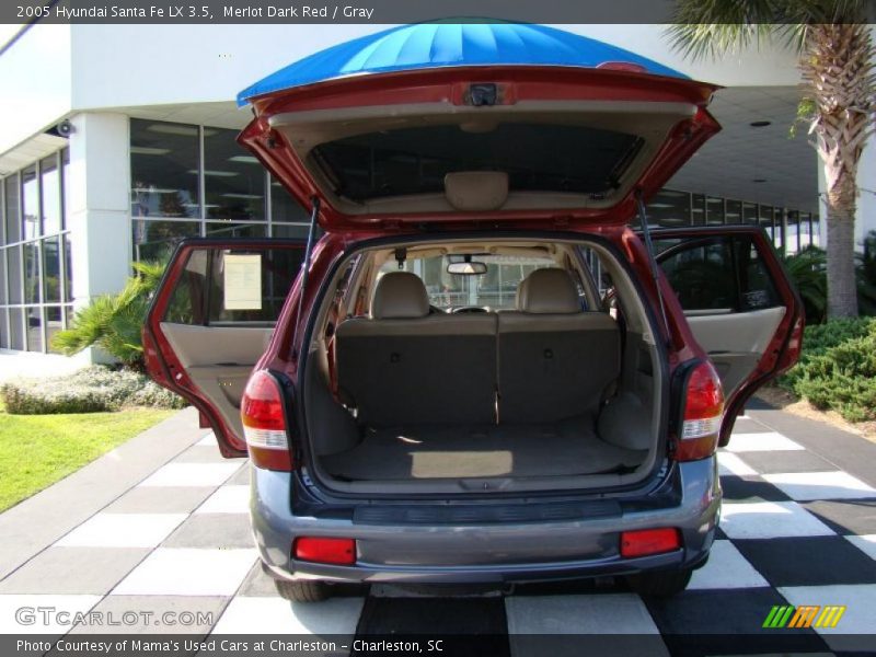 Merlot Dark Red / Gray 2005 Hyundai Santa Fe LX 3.5