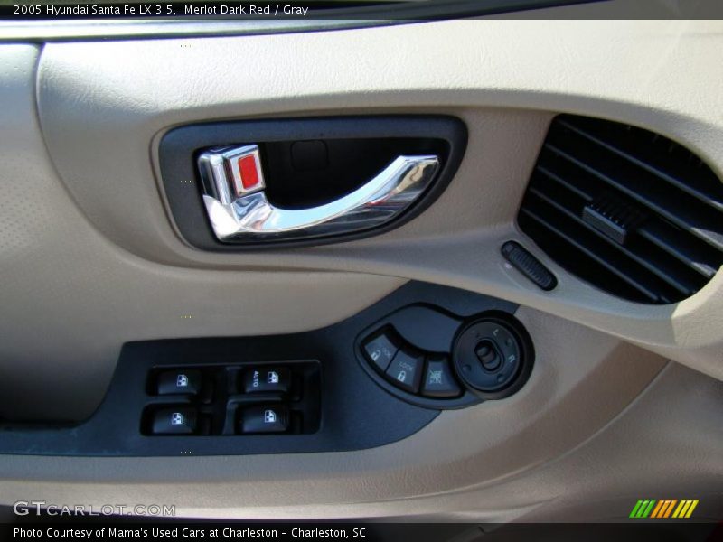 Merlot Dark Red / Gray 2005 Hyundai Santa Fe LX 3.5