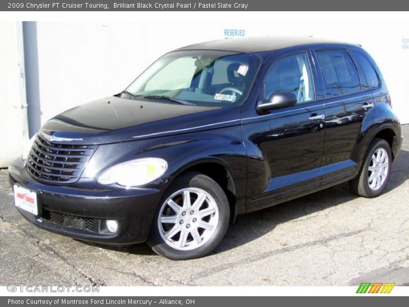 Brilliant Black Crystal Pearl / Pastel Slate Gray 2009 Chrysler PT Cruiser Touring