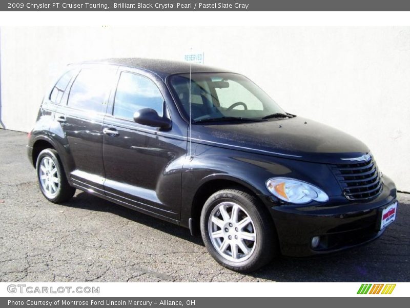Brilliant Black Crystal Pearl / Pastel Slate Gray 2009 Chrysler PT Cruiser Touring