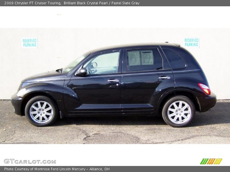 Brilliant Black Crystal Pearl / Pastel Slate Gray 2009 Chrysler PT Cruiser Touring