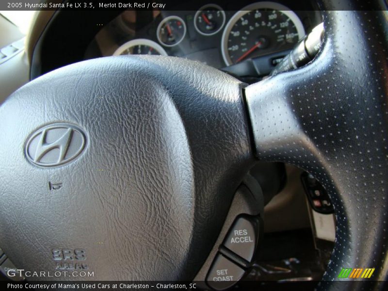 Merlot Dark Red / Gray 2005 Hyundai Santa Fe LX 3.5