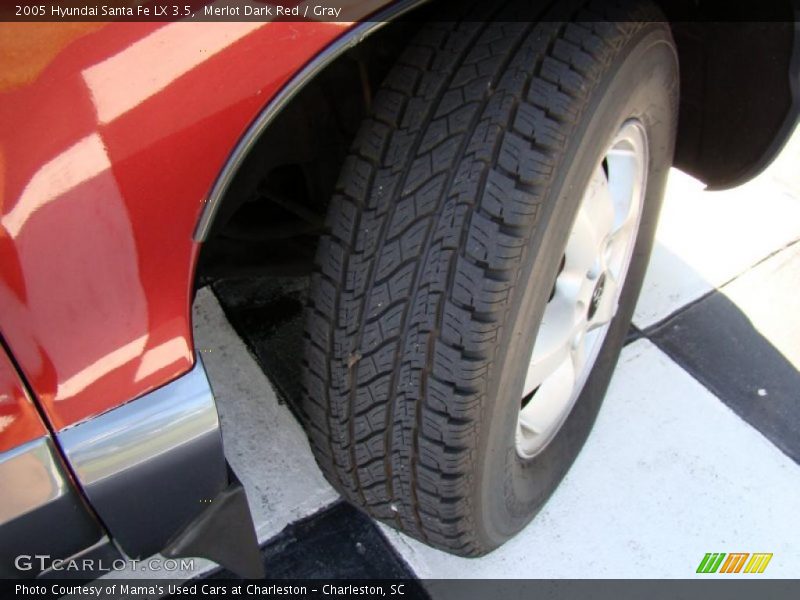 Merlot Dark Red / Gray 2005 Hyundai Santa Fe LX 3.5