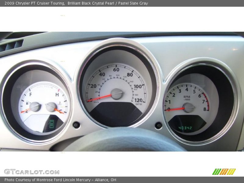 Brilliant Black Crystal Pearl / Pastel Slate Gray 2009 Chrysler PT Cruiser Touring