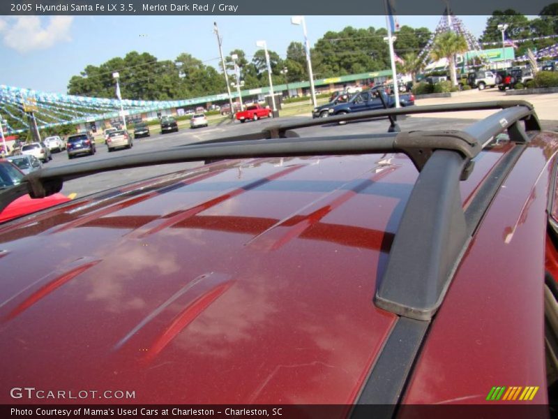 Merlot Dark Red / Gray 2005 Hyundai Santa Fe LX 3.5