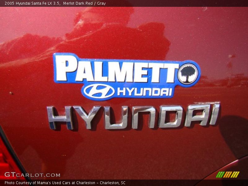 Merlot Dark Red / Gray 2005 Hyundai Santa Fe LX 3.5