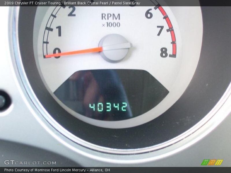 Brilliant Black Crystal Pearl / Pastel Slate Gray 2009 Chrysler PT Cruiser Touring