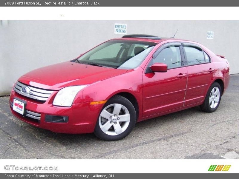 Redfire Metallic / Charcoal Black 2009 Ford Fusion SE
