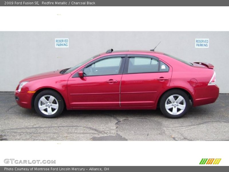 Redfire Metallic / Charcoal Black 2009 Ford Fusion SE