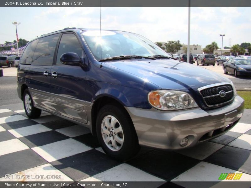 Imperial Blue / Gray 2004 Kia Sedona EX