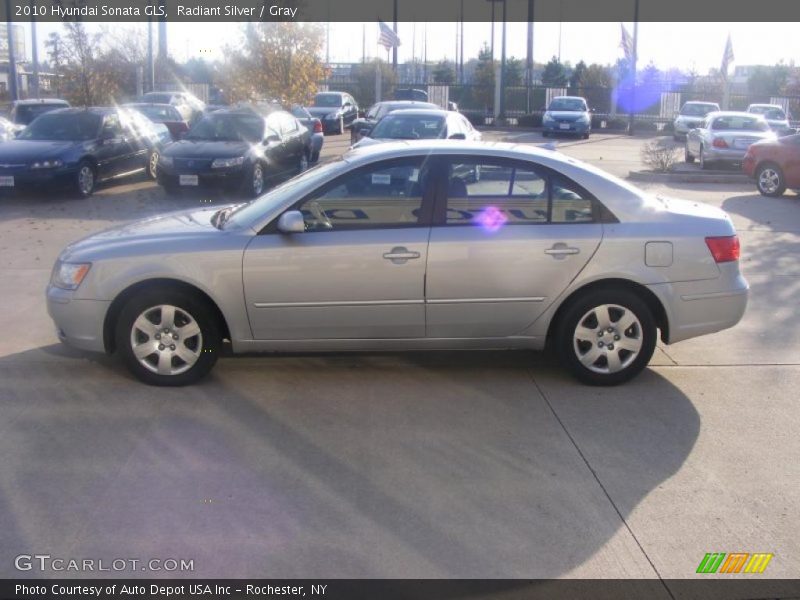 Radiant Silver / Gray 2010 Hyundai Sonata GLS