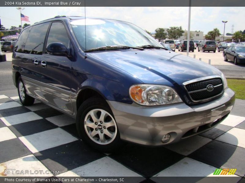 Imperial Blue / Gray 2004 Kia Sedona EX