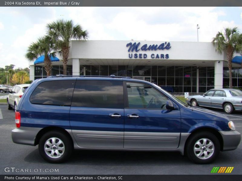 Imperial Blue / Gray 2004 Kia Sedona EX