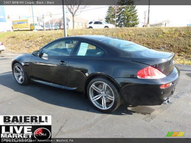 Black / Black 2007 BMW M6 Coupe