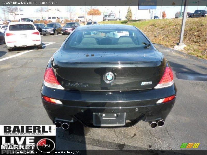 Black / Black 2007 BMW M6 Coupe