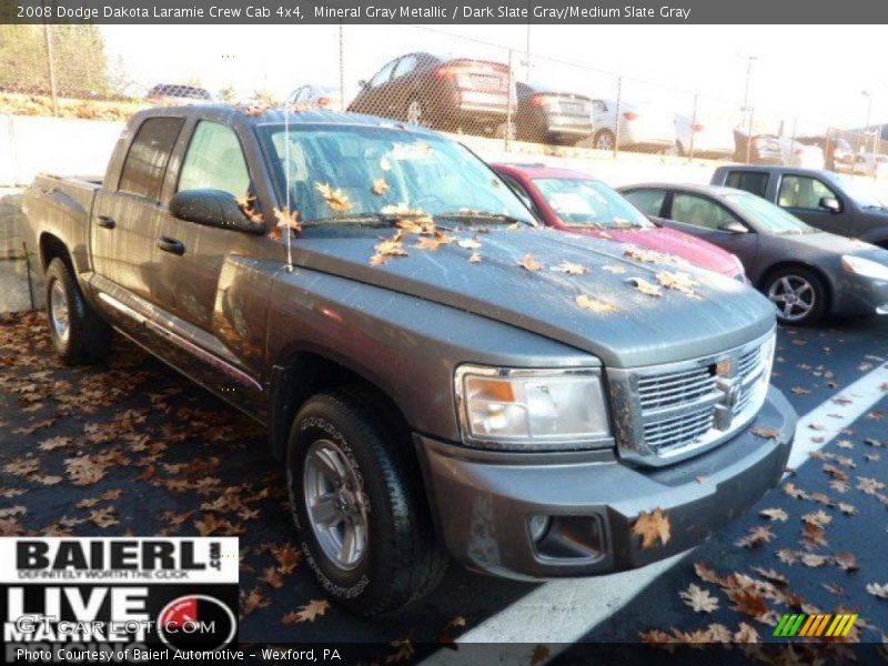 Mineral Gray Metallic / Dark Slate Gray/Medium Slate Gray 2008 Dodge Dakota Laramie Crew Cab 4x4