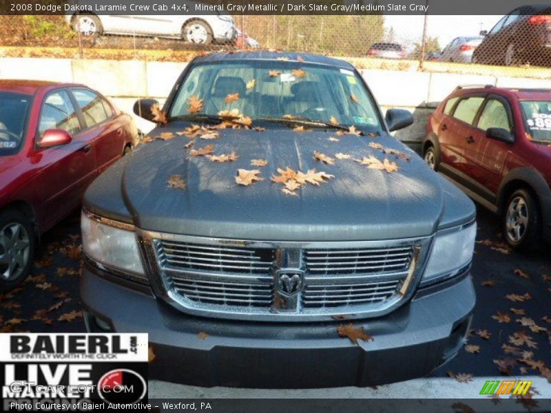 Mineral Gray Metallic / Dark Slate Gray/Medium Slate Gray 2008 Dodge Dakota Laramie Crew Cab 4x4