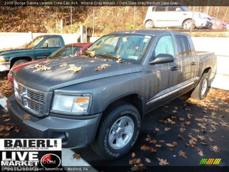 Mineral Gray Metallic / Dark Slate Gray/Medium Slate Gray 2008 Dodge Dakota Laramie Crew Cab 4x4