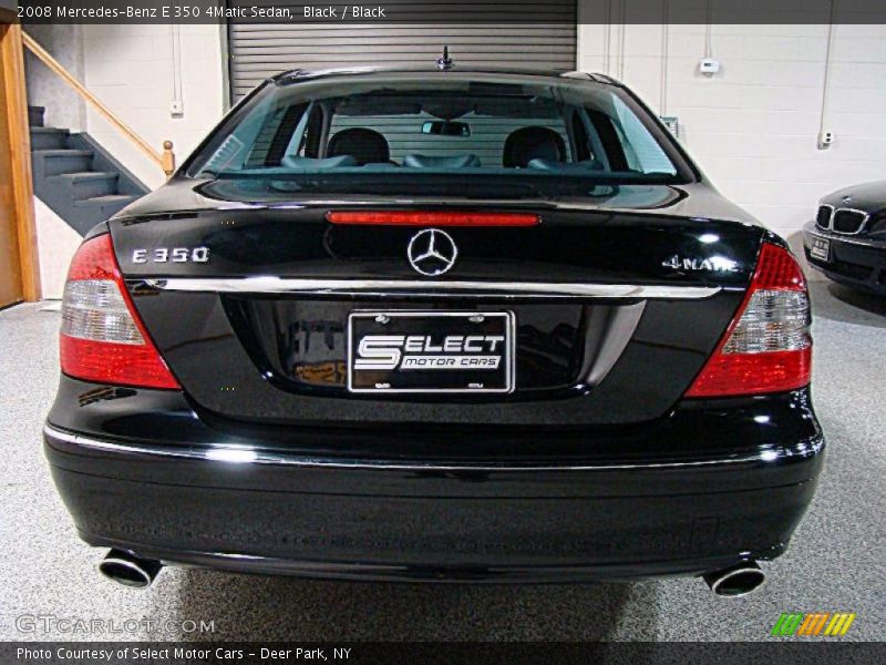 Black / Black 2008 Mercedes-Benz E 350 4Matic Sedan