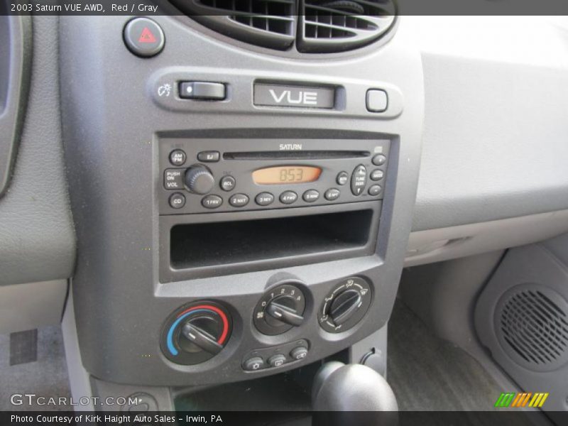 Controls of 2003 VUE AWD