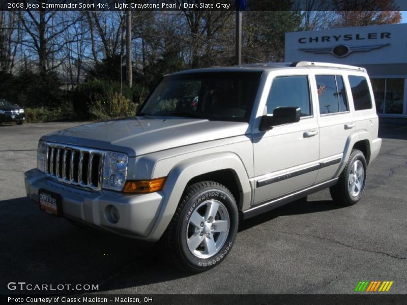 Light Graystone Pearl / Dark Slate Gray 2008 Jeep Commander Sport 4x4