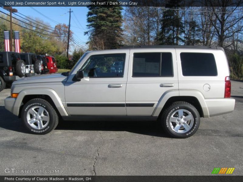 Light Graystone Pearl / Dark Slate Gray 2008 Jeep Commander Sport 4x4