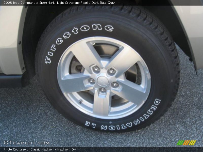 Light Graystone Pearl / Dark Slate Gray 2008 Jeep Commander Sport 4x4