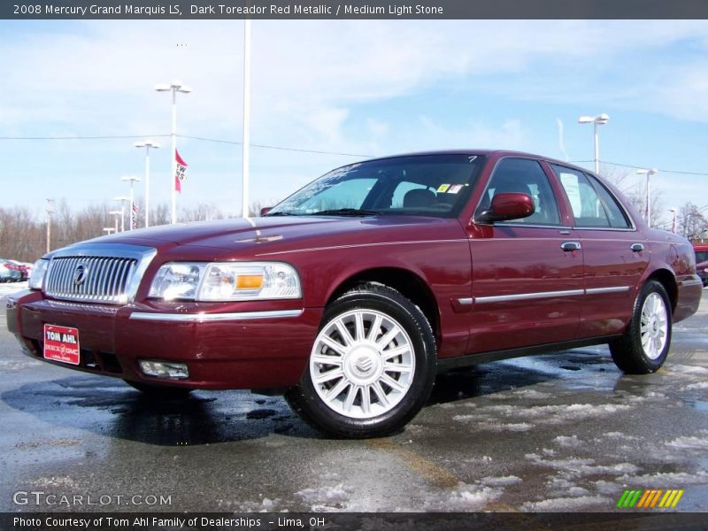 Dark Toreador Red Metallic / Medium Light Stone 2008 Mercury Grand Marquis LS